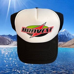 Bravest Studios Interstate Batteries Logo White / Black Snapback Trucker Hat DS